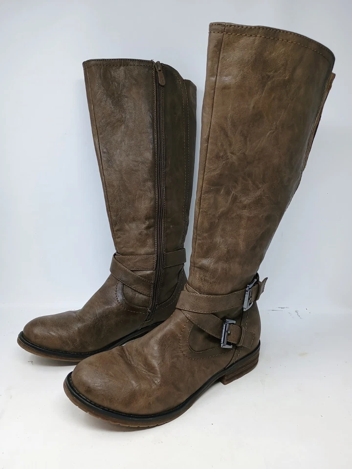 Bota Patrizia By Spring Step Marrón Alta con Cremallera Talla EU 39 US 8.5 Forrada de Vellón  Foto 1 de 4