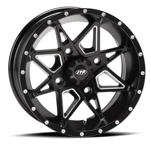 ITP Storm Wheel 15x7 4/110 Tornado Blk 5+2 Bombardier Quest MAX 650 (2004) - Picture 1 of 3