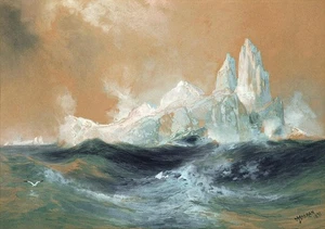 Thomas Moran Icebergs 1891 17"x 22" Archival Art Print - Picture 1 of 1