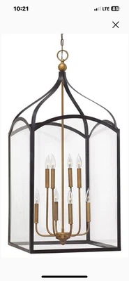 Hinkley Lighting 3418 Clarendon 8 Light 20"W Full Sized Lantern-Brnz Damaged Box - Image 1 of 4