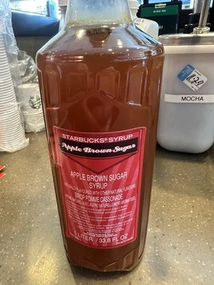 Starbucks Apple Brown Sugar Syrup Liter Best By: Feb 22,2026 New Sealed - Image 1 of 2