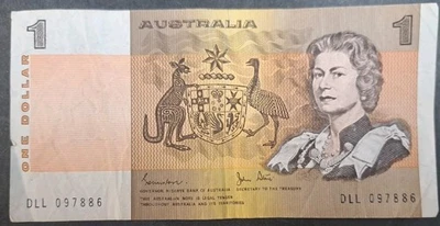 (1982) Australia 1 Dollar P42d, DLL097886, sig Johnston-Stone. - Image 1 of 2