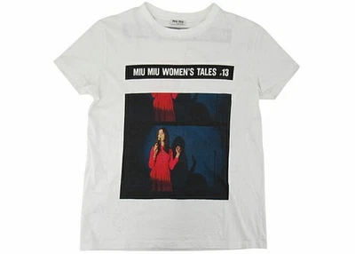 Camiseta manga corta MIUMIU WOMEN TALES 13 Women Stories MJN061 talla XS blanca Foto 1 de 4