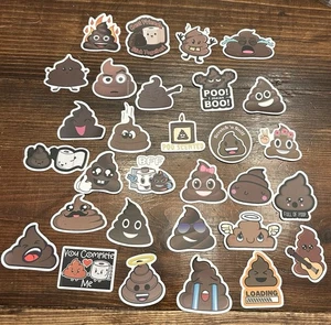 Funny Poop Emoji Stickers (25) Per Pack - Picture 1 of 1