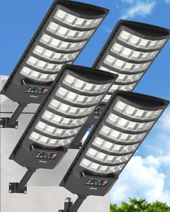 Solar Flood Lights Outdoor,5Ah High Power Solar Street Security Parking Lot Ligh - Picture 1 of 8