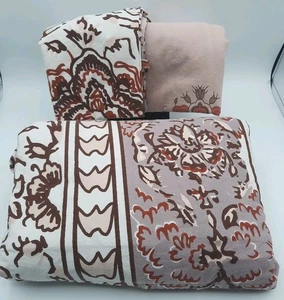 Urban Outfitters MT Duvet Cover Set TWIN Purple Boho Floral Ties Magical Think - Picture 1 of 7