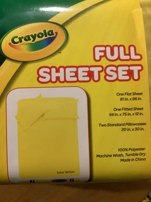 Crayola Dream In Color Juego de Sábanas Completo Amarillo NUEVO Foto 1 de 2