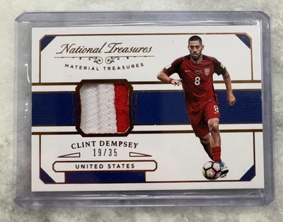 Camiseta deportiva 2018 Panini National Treasures Clint Dempsey parche bronce/35 Foto 1 de 2