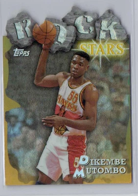 1997-98 Topps Rock Stars Dikembe Mutombo Refractor #RS10 Atlanta Hawks Foto 1 de 2