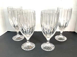 Lote de 4 vasos de té helado con patas de cristal Mikasa Park Lane de 12 oz 7 1/4" - Imagen 1 de 12