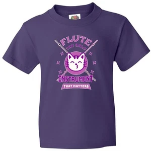 Inktastic Flute Music Joke For Flutist Youth T-Shirt Player Musician Funny Tee - Picture 1 of 7