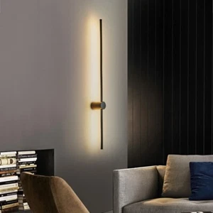 Modern LED Wall Light Long Strip Bedroom Sconce Stairs Bar Linear Wall Lamp-35in - Picture 1 of 11