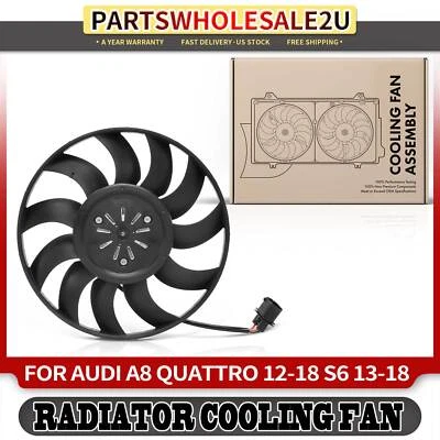 Ventilador de refrigeración del radiador del motor izquierdo con conjunto de motor sin escobillas para Audi S6 S7 S8 Foto 1 de 4