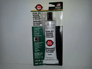 Silicone CLEAR RTV Pro Seal 3 oz. ADHESIVE & SELLADOR Gasket N80066 USA - Picture 1 of 2