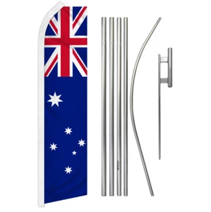 Australia Swooper Flutter Feather Advertising Flag Kit Large Australian Flag - Picture 1 of 8