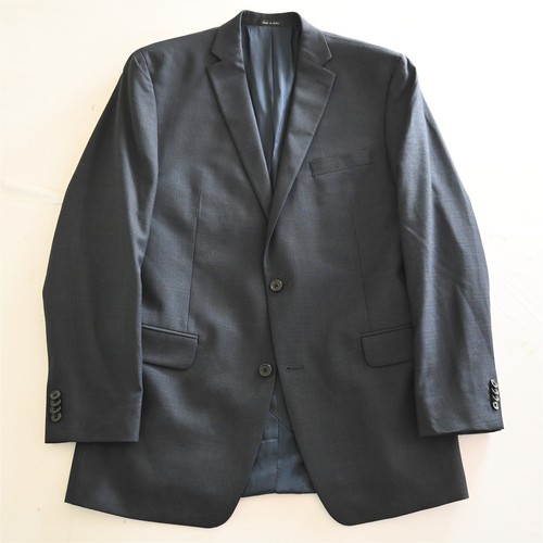 Giacca tuta blazer uomo Michael Kors 44L blu a quadri 100% lana cappotto sportivo