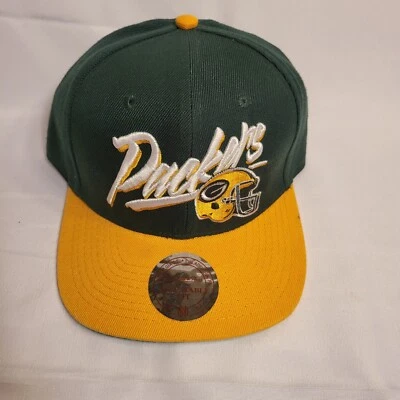 Nueva gorra Mitchell & Ness verde con cierre a presión de los Green Bay Packers colección vintage Foto 1 de 4