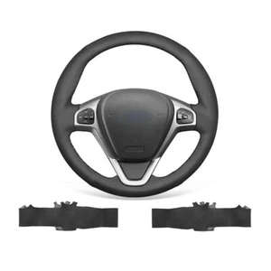 Hand sewing Durable Suede Car Steering Wheel Cover For Ford Fiesta Ecosport - Bild 1 von 6