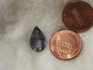 Blue Iolite 3.95 Carats 9.54x15.49x6.01 MM. Pear Slight Natural Inclusions - Picture 1 of 2
