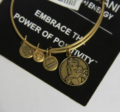 Pulseira Berloque Disney Alex & Ani Beauty and Beast Bela Nova Com Etiqueta Ouro APOSENTADO - Imagem 1 de 2