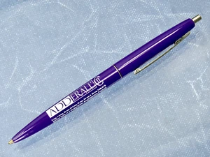 Rare Purple Adderall CII Pen Drug Rep Pharmaceutical Promo Advertising BIC Clic - Picture 1 of 8