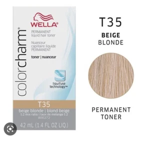 Wella Colorcharm Permanent Liquid Hair Toner T35 - Beige Blonde, 1.4 OZ, NEW - Picture 1 of 3