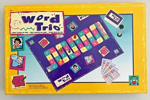 De colección 1995 Word Trio Juego de Mesa Discovery Toys Act Explicar Dibujar 3 Juegos en Uno - Imagen 1 de 3