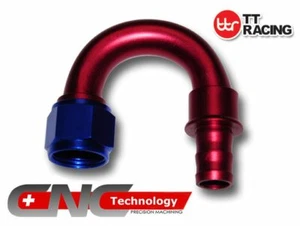 AN12 -12AN 12AN 180 Degree Push On Lock Socketless Oil Fitting Hose End Adaptor - Bild 1 von 1