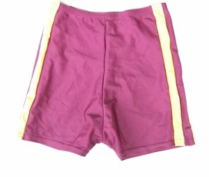 Damas/Niñas talla 8 Pantalones Cortos Deportivos Baile Ocio Elástico Ropa Corporal Borgoña - Imagen 1 de 3