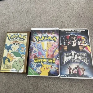 3 VHS Filme Pokemon ..der erste Film Ein brandneuer Mighty Morphin Power Rangers - Bild 1 von 5