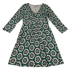 Boden A-Line Dress Women's US 6R UK 10R Green Pink Beige Mandala Print Stretch - Picture 1 of 5