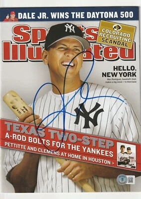 ALEX RODRIGUEZ Signed 2/23/04 SPORTS ILLUSTRATED Beckett Auth (NO Label) - Image 1 of 2