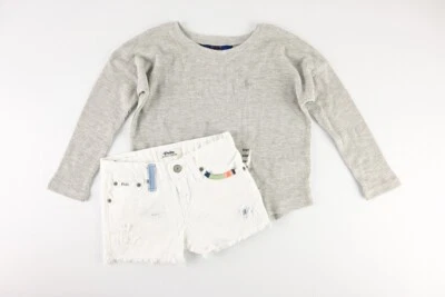 Polo Ralph Lauren Pantalones Cortos Denim Rasgados + Conjunto de Camiseta Talla - 4 Foto 1 de 4