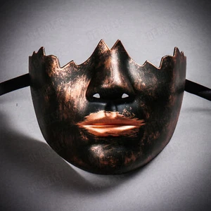 Black Copper Lip Lower Half Face Costume Masquerade Festival Ball Party Mask - Picture 1 of 3