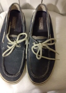 Men's Sperry, Top Sider 2 Eye Lace up Boat Shoes Size 9.5M Gray  - Picture 1 of 6