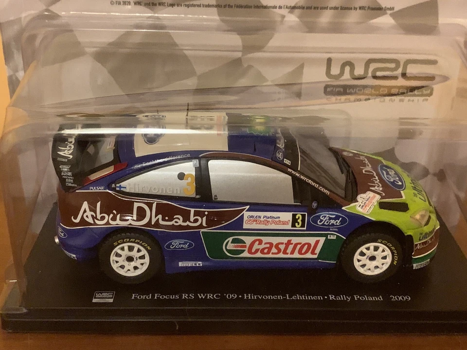 WRC COLLECTION 1:24 Ford Focus RS WRC ‘09 Rally Poland 2009 NUOVO - Immagine 1 di 1