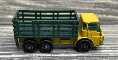 Vtg Lesney Metal Plastic Green Yellow Stake Truck Series No 4 Die Cast Model Car - Imagem 1 de 4