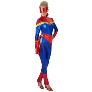 Captain Marvel costume classico donna cosplay tuta con maschera - Rubie's 820218 - Foto 1 di 2