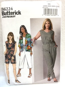 Mono para mujer Butterick B6224 patrón kimono tallas 26-28-30-32 sin cortar - Imagen 1 de 6