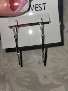Nine West Silvertone Dangle/Drop Fashion Earrings - Picture 1 of 3