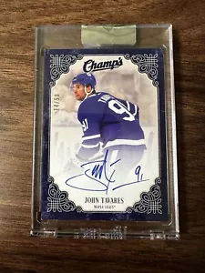 23-24 UD Clear Cut - Encased - Champs Auto - JOHN TAVARES - Blue Color Match /50 - Picture 1 of 3