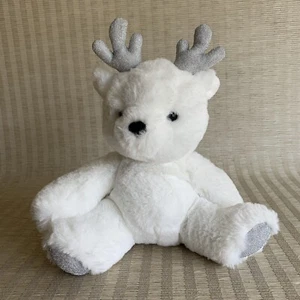 Aurora Amelia Baby Hirsch Plüschtier 9 Zoll weich weiß luxuriös silber Glitzer Stofftier - Bild 1 von 15