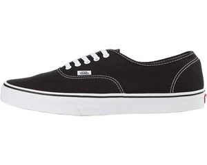 NEU HERREN DAMEN VANS AUTHENTISCH SCHWARZ WEISS VN000EE3BLK CANVAS OBERMATERIAL KOSTENLOSER VERSAND - Bild 1 von 5