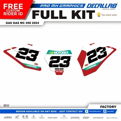 GAS GAS MX custom number graphics kit for all models Decallab - Image 1 of 4