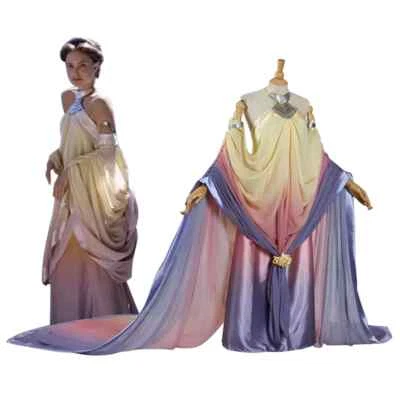 Star Wars Padme Amidala Cosplay Lake Dress Space Battle Women Outfit Costume - Image 1 of 4