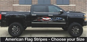 American Flag Stripe Graphics Truck Boat Car Trailer UTV Stickers Vinyl Decals - Picture 1 of 1