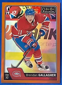 2016-17 O-Pee-Chee Platin Regenbogen orange Brendan Gallagher 20/25 #35 Canadiens - Bild 1 von 3