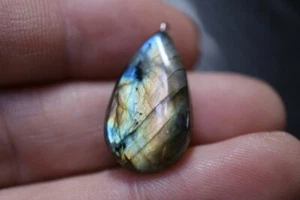 GOLDJUNGE69 GJA DAMEN ANHÄNGER * LABRADORIT  TROPFEN  24x14mm spectro++ - Bild 1 von 7