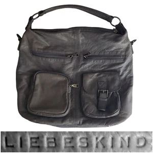 Liebeskind Berlin Leather Hobo Bag Crossbody Gray - Picture 1 of 12