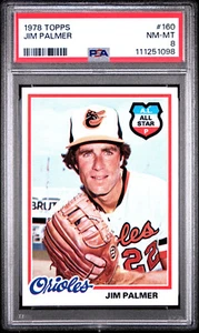 1978 Topps #160 Jim Palmer Baltimore Orioles | PSA 8 NM-MT | *NEW SLAB* - Bild 1 von 2